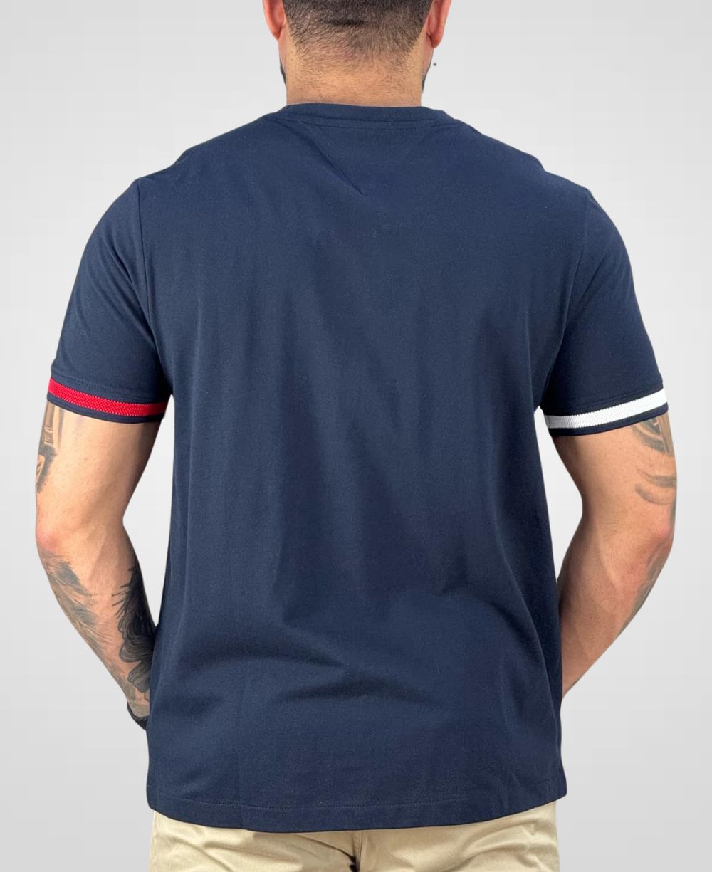 Camiseta Azul Marino Masculina Piquet - Tommy Hilfiger