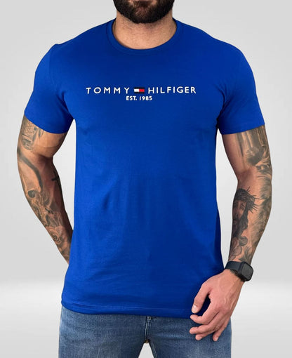 Camiseta Azul Real Masculina Est. 1985 - Tommy Hilfiger