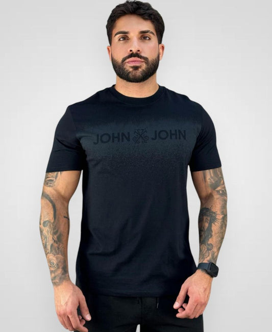 Camiseta Negra Masculina John Spr - John John